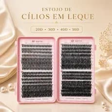 Master K&S Estojo Extensão de Cílios 32 Linhas 20D 30D 40D 50D em Leque para Aplicação Fácil