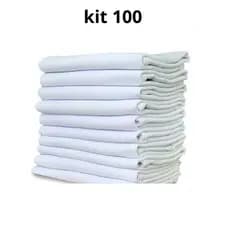 Kit 100 Unidades Panos De Prato SM08 Bainha Grande 50 x 75 Santa Margarida