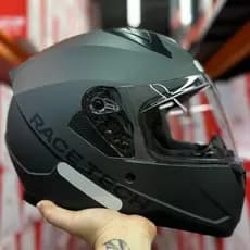 CAPACETE RACETECH SECTOR MONOCOLOR TITANIUM FOSCO PROMOÇÃO BARATO NOVO +VISEIRA CRISTAL+BRINDE
