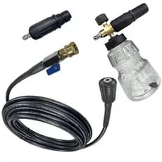 Kit Mangueira c/ Registro Engate Rápido Alta Pressão + Bico +Snow Foam p/ WAP Electrolux Lavor Tekna