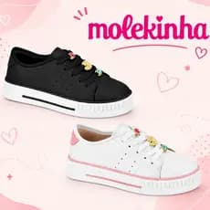 Tênis Molekinha Infantil Menina Casual Original Com Brilho Flatform | Lançamento Original !