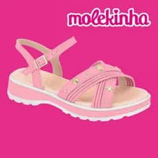 Sandália Molekinha Infantil Flatform Moranguinho Rosa Tratorada Original Conforto | Lançamento !