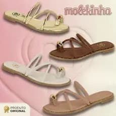 Sandália Infantil Molekinha Menina Rasteira Casual Verao Tira Dedo | Lançamento Original Molekinha !
