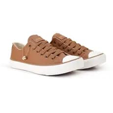 tenis caramelo cano baixo flat feminino star