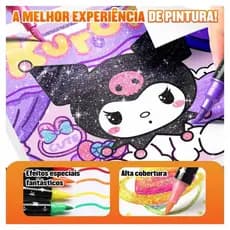 Marcador Glitter 12/24/36/48/72/96 Cores Metálico Cabeça de Ponta Dupla Brilhante Caneta Colorir