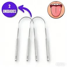 Limpador de Lingua Removedor Aço Inox mal hálito