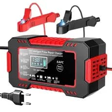 Carregador de Bateria 12V Inteligente  – LCD, 15AH a 100AH, Carrega Carro e Moto REAL