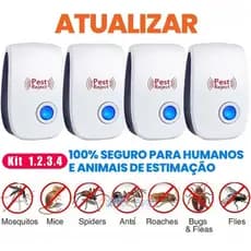 Repelente Eletrônico Ultrassônico Mosca Pernilongos Baratas Morcegos repele e Espanta Ratos bivolt