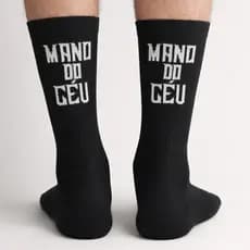 Mia Divertida Frase Mano do Ceu - Cano Longo - Algodão - Tamanho Único - Envio Imediato
