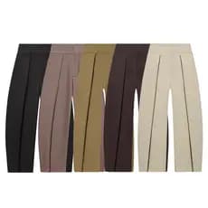 ZA Primavera Novo Produto Feminino Longo Cintura Alta Balão Versão Calças Plissadas 4661402