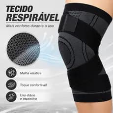 Kit Joelheira Tornozeleira Cotoveleira de Compressão Tensor Elástico Alívio de Dor Proteção Esportiva