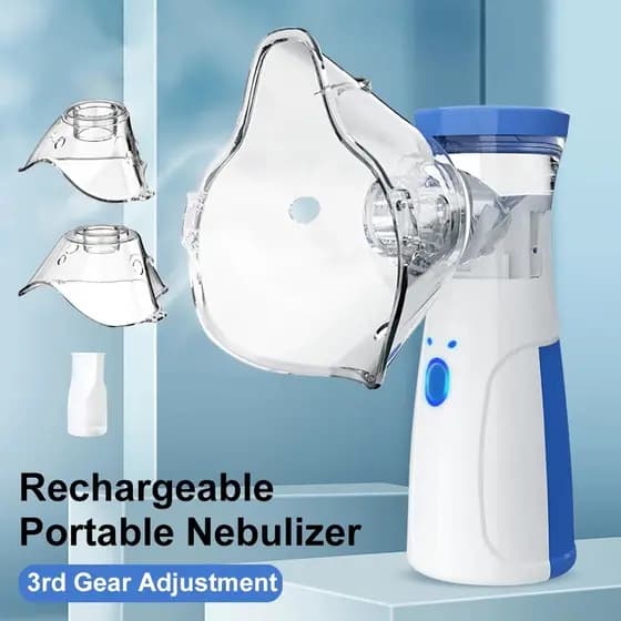 Nebulizador Portátil Ultrassônico USB para Crianças e Adultos Inalador Compacto de Baixa Densidade Recarregável