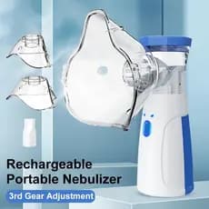 Nebulizador Portátil Ultrassônico USB para Crianças e Adultos Inalador Compacto de Baixa Densidade Recarregável