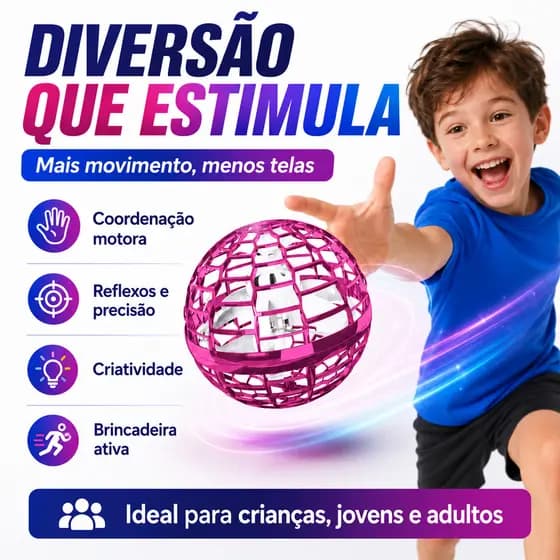 Brinquedo Infantil Mini Drone Bola Boomerang Spinner Voador Com Luz LED Interativo Para Crianças