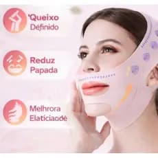 Bandagem Facial Rosa Modeladora para Queixo, Rosto em V e Lifting Facial Reutilizável