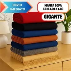 Manta De Sofá Artesanal King Gigante 3,00 x 1,80 100% Algodão Protetor Decoração Prime
