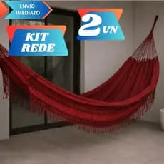 Kit 2 Rede Casal ou Solteiro descanso Resistente Grande Algodão Artesanal Premium
