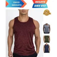Regata Masculina  DRY FIT Tecido Mesclado Academia Treino Camisa Esportiva Premium