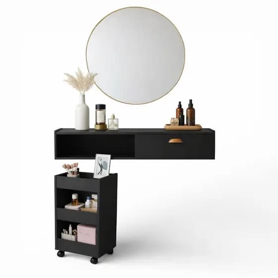 💥 Promoção Imperdível 💥 Conjunto Elegante com Carrinho Auxiliar e Armário Aéreo