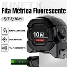 10m Fita Métrica De Aço Inoxidável carbono De Alta Precisão Trena Profissional Fluorescente Trava à Prova D'água