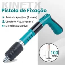 Pistola Finca Pinos Manual De Fixação Aço Concreto Teto Gesso Ferramenta Profissional Alta Pressão+ 100 Pregos
