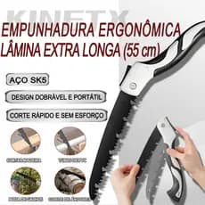 Serrote de Poda Dobrável Profissional SK5 Aço para Jardinagem e Acampamento 3T Dentes de Corte Rápido