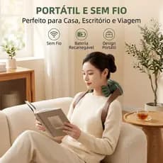 Massegeador de Pescoço 8 Pontos Aquecimento Relaxamento Tensão Ombro Mãos Massagem Alívio