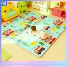 Tapete para engatinhar Tapete infantil dobrável de espuma com impressão dupla face Tapete para bebês engatinh