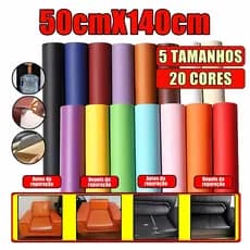 Couro Auto Adesivo para Reparo e Revestimento Sofá Bolsa Carro cadeira moveis 1,40 X 50CM