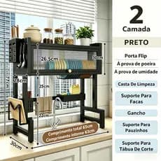 65cm Escorredor De Louça Suspenso Organizador Louça Boutique Kitchen Rack Qualidade Pra Cozinha