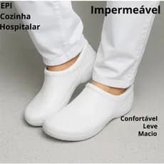 Sapato Fechado EPI, Antiderrapante – Hospital, Cozinha, Enfermagem Limpeza e Serviços Conforto