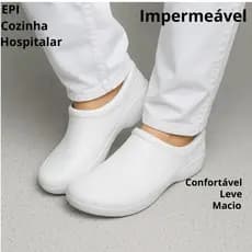Sapato Enfermeira Fechado Enfermagem Profissional Uniforme Cozinha Babuche Confortável
