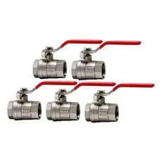 Kit 5 Registro De Esfera Alavanca 1/2 Metal Alta Pressão