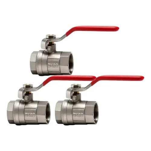 Kit 3 Registro De Esfera Alavanca 1/2 Metal Alta Pressão