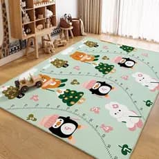 2X1.8M Tapete Emborrachado Infantil Térmico Antiderrapante Dobrável Dupla Face