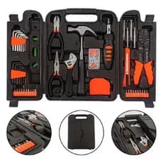 kit ferramentas 129 peças com maleta completa profissional para casa e reparos