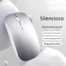 Mouse Sem Fio Home Office - Recarregável com Bateria Interna e LED RGB
