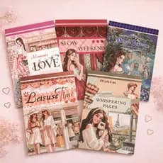 Caderno de Adesivos Scrapbook Moment Vibes 12 Folhas Journaling Colagem Agenda Decorada Planner