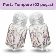 Porta Temperos Lavanda Vidro 70ml Lyor Kit 2 Potes Cozinha Organizada Decoracao Provence Vidro Lyor