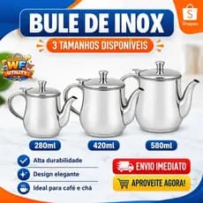 Bule Inox Premium Com Tampa | Resistente, Elegante e Durável
