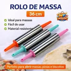 Rolo de Massa em Aço Inox - Precisão e Facilidade para Massas