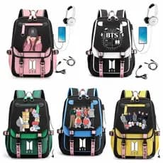 Mochila BTS para Mulheres, Mochila Escolar, Mochila para Computador para Homens, Mochila para Estudantes, Bolsa de Viage