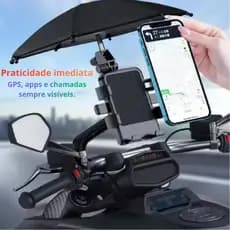 Suporte Guarda-Chuva para Celular Universal p/ Moto Bike Veicular Impermeável
