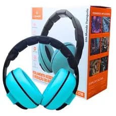 Abafador de Ruído Infantil Regulável Azul Celeste Protetor Auricular  Auditivo para Criança