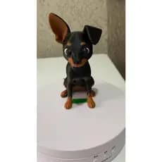Pincher decorativo-pet-enfeite de Pinscher -presente criativo-Pincher realista-decoração moderna