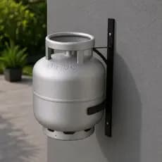Suporte Para Botijão de Gás Suspenso Parede cozinha com Trava anti Roubo e Haste Reforçadas