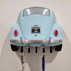 Porta Chave Fusca Retro 5 Ganchos Organizador Decorativo Parede