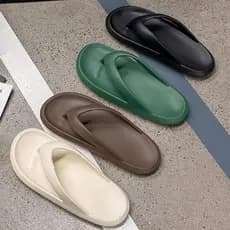 R555 novo estilo chinelos femininos verão antiderrapante sapatos de praia à beira-mar flip-F