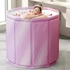 Banheira Dobrável SPA Adulto Portátil 70cm 254 Litros Ofurô Reforçado com Drenagem Rápida