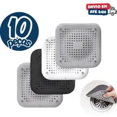 Kit 10 8 4 ou 4 Protetor Ralo De Silicone Para Banheiro Pia Cozinha Banheira Lavanderia Anti Inseto